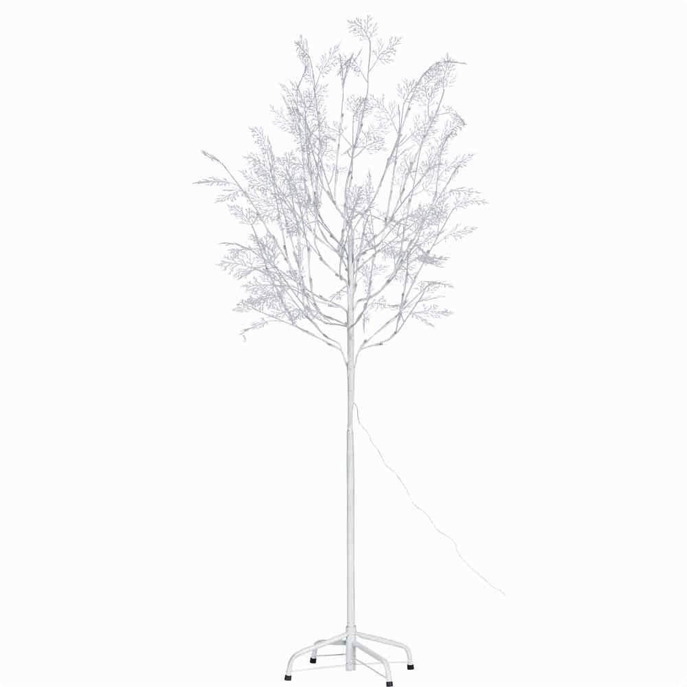Wilko 120 LED Prelit Tree White 1.5m Image 1