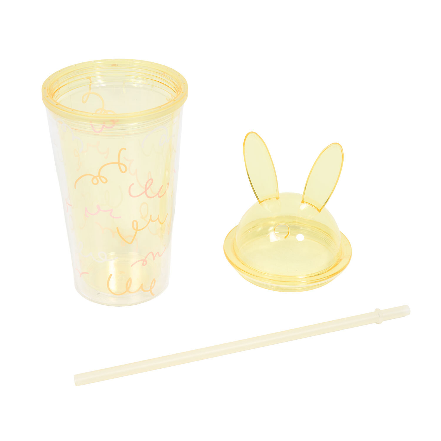 Bunny Shape Tumbler with Straw Image 2
