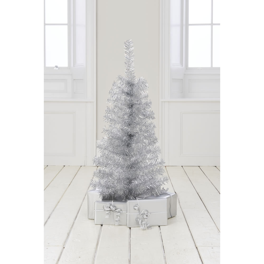 Wilko 3ft Silver Artificial Christmas Tree Wilko