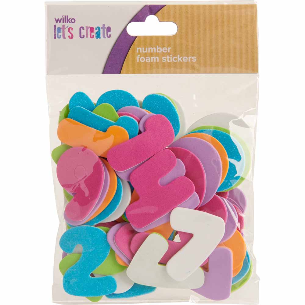 Wilko Foam Stickers Numbers Image 1