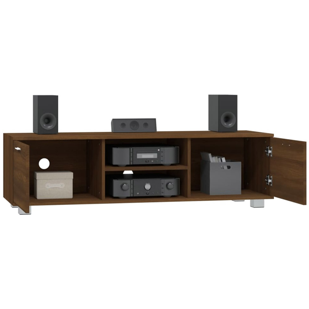 vidaXL 2 Door 2 Open Shelf Brown Oak TV Cabinet Image 3