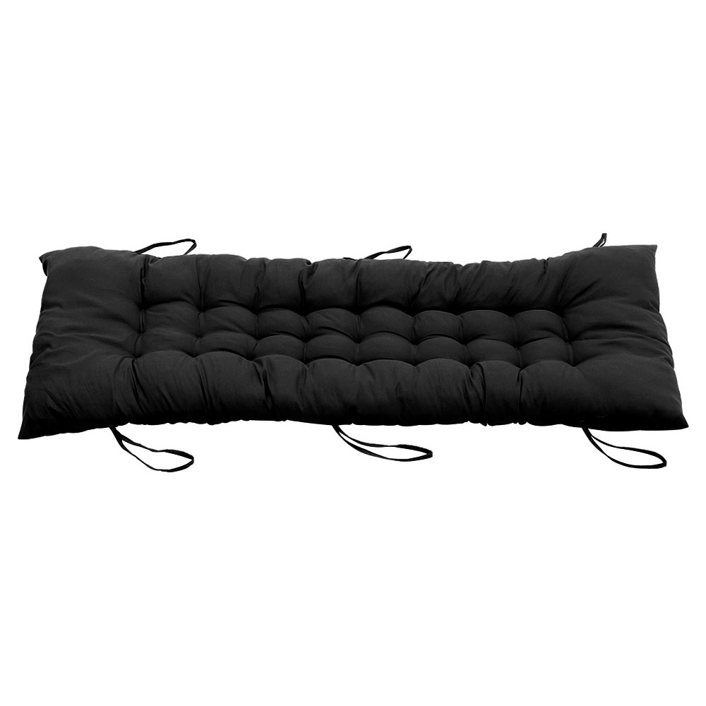 Living and Home Black Thick Soft Lounge Chair Cushion 110 x 40cm Image 4