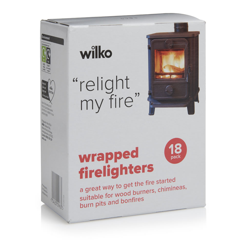 Wilko Individual Wrapped Firelighters 18 Pack Image