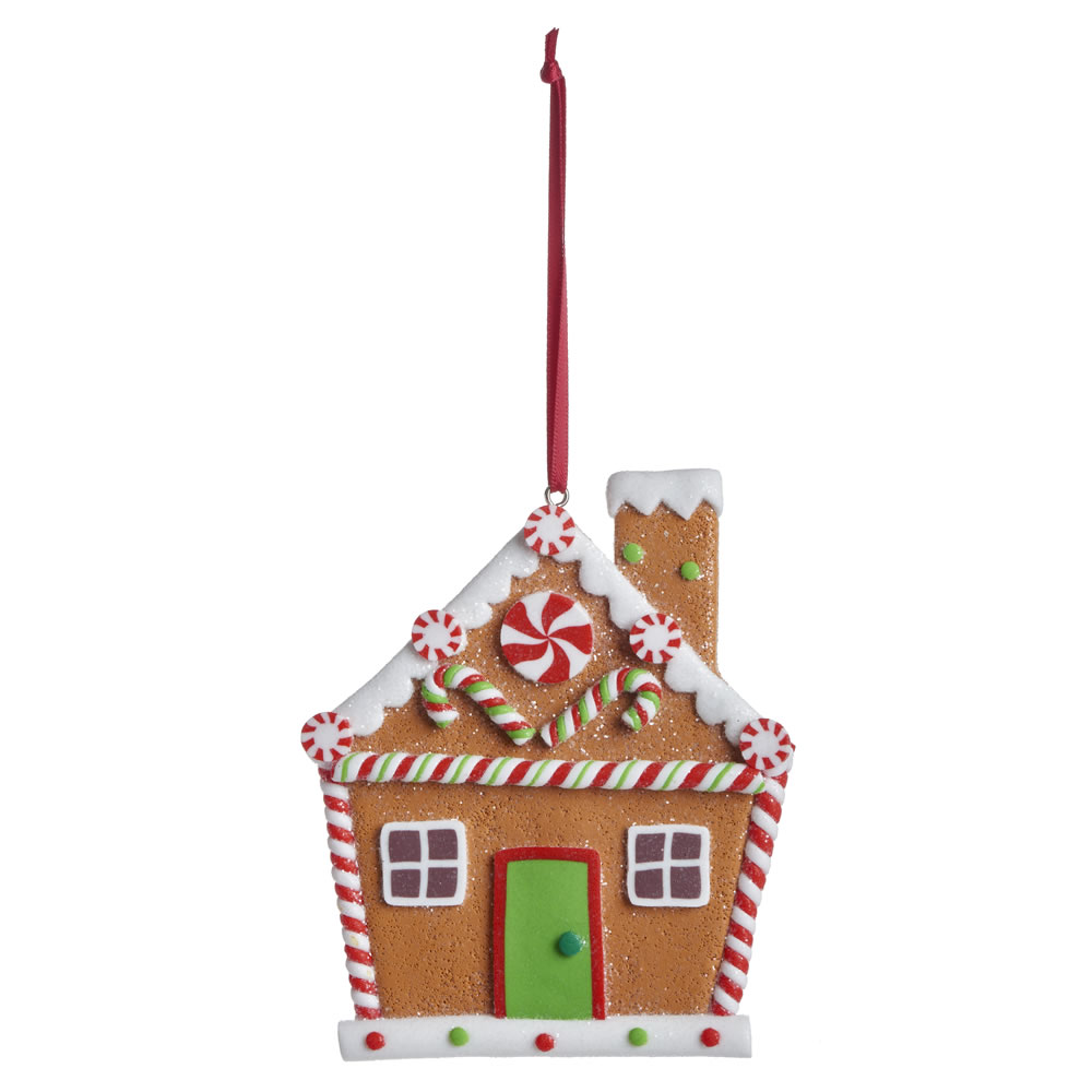 Wilko Kids Gingerbread House Christmas Tree Decoration Image