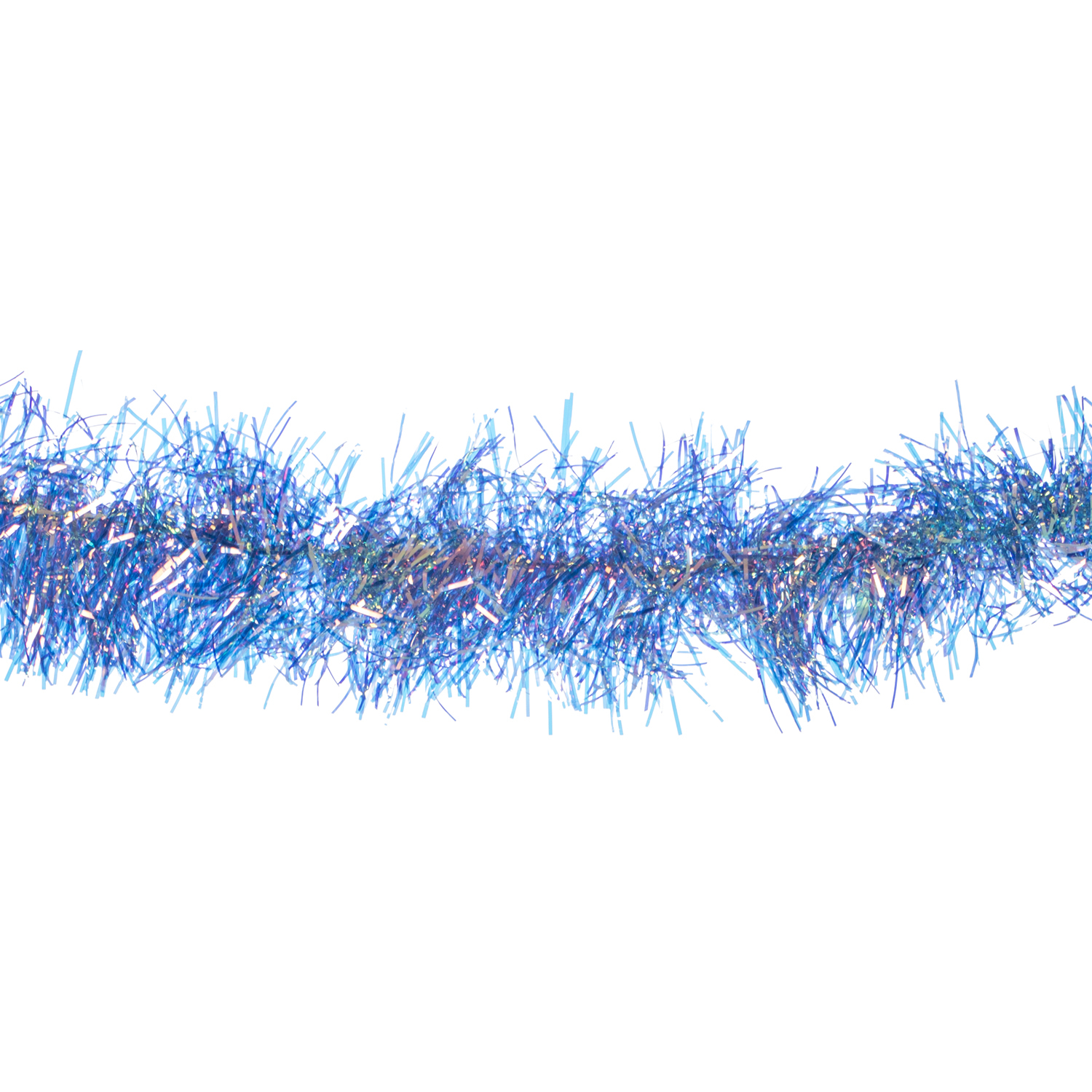 2m Bright White & Blue Tinsel Image 2