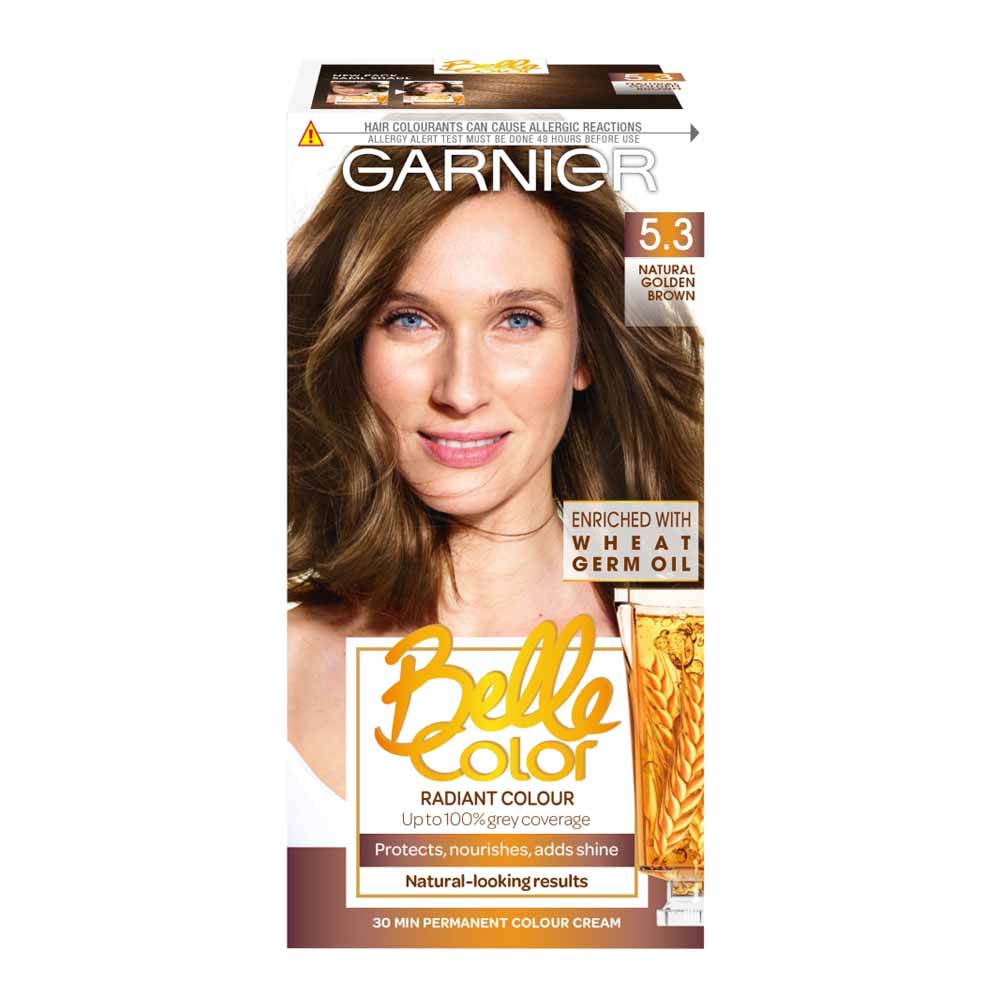 Garnier Belle Color 5.3 Natural Golden Brown Permanent Hair Dye Image 1