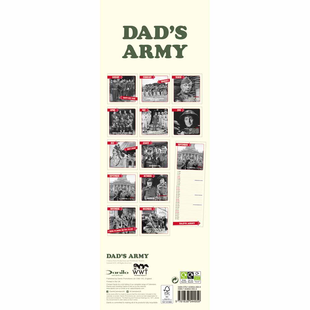 Dads Army 2021 Slim Calendar Image 3