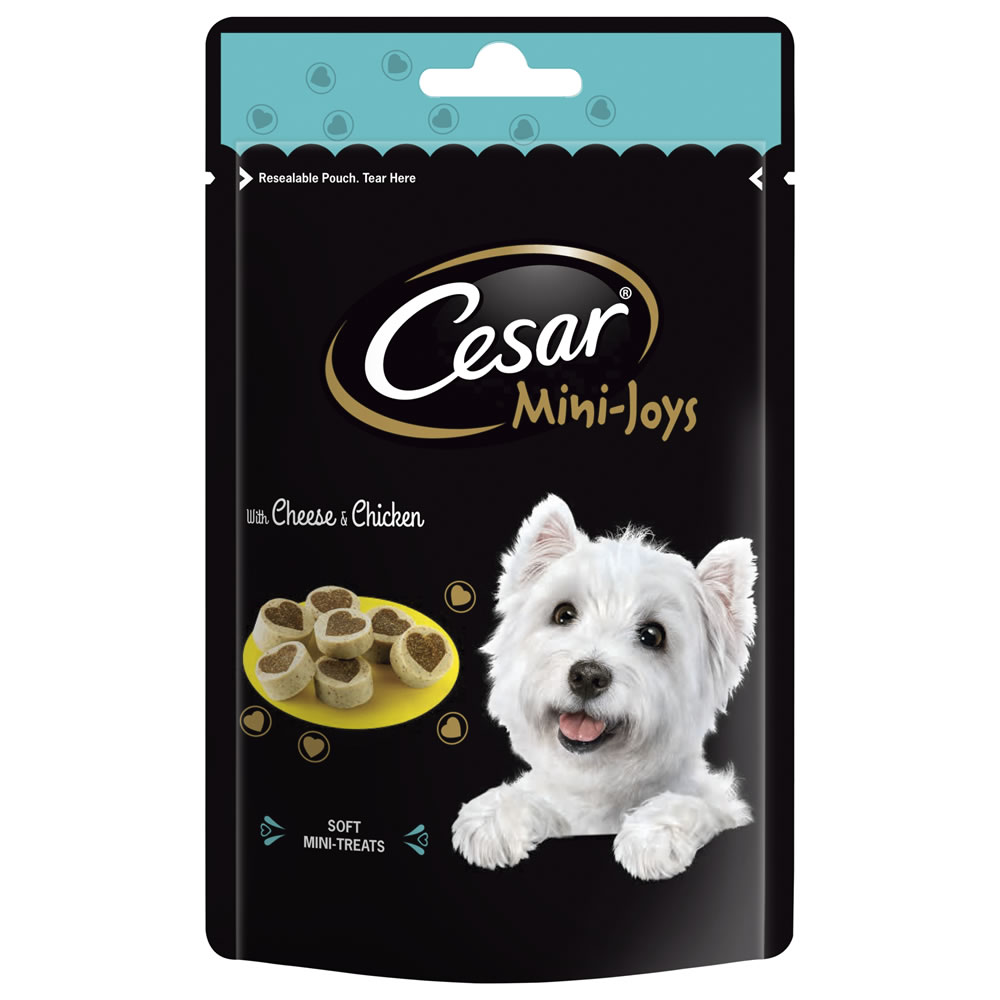 Cesar Mini Joys Cheese and Chicken Dog Treats 100g Image 1