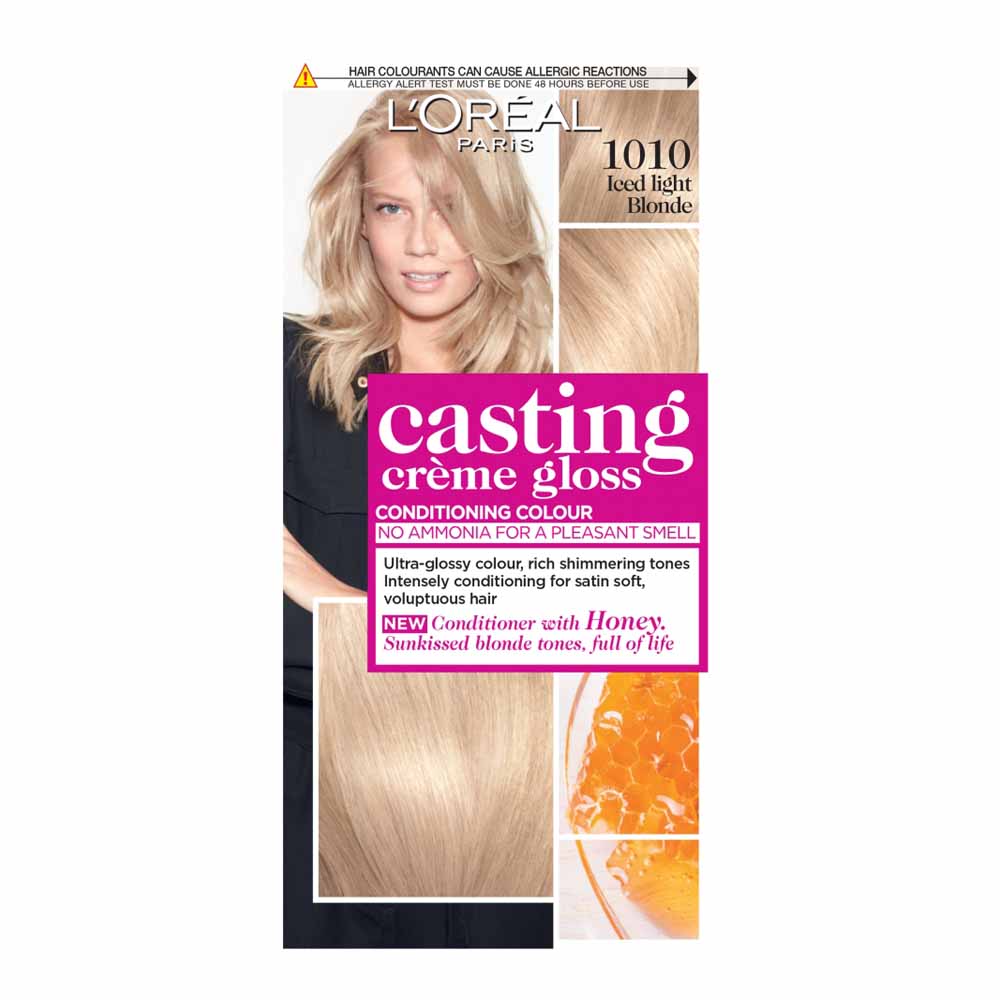 L'Oreal Paris Casting Creme Gloss 1010 Light Iced Blonde Semi-Permanent Hair Dye Image 1