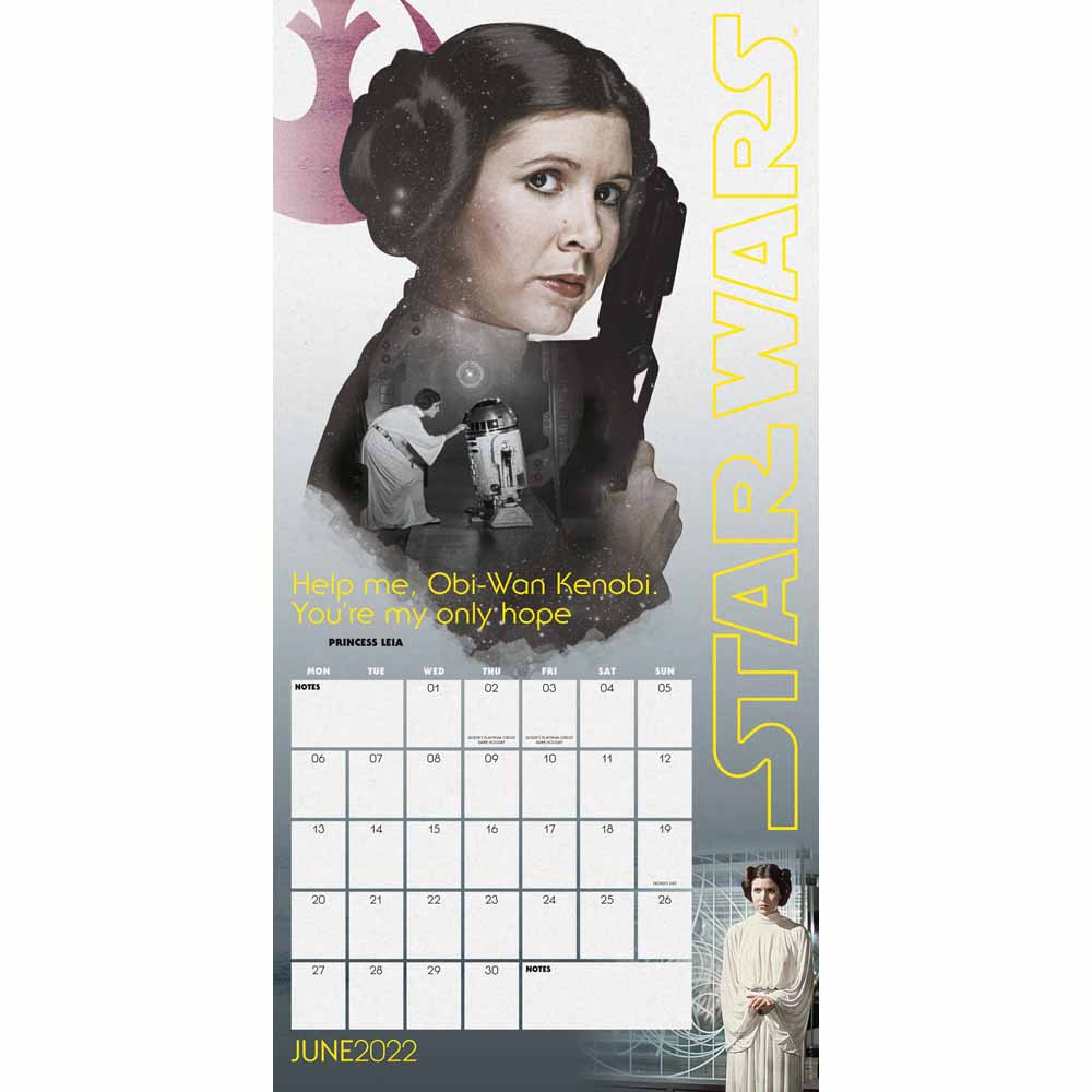 Star Wars Classic 2022 Square Calendar Image 3
