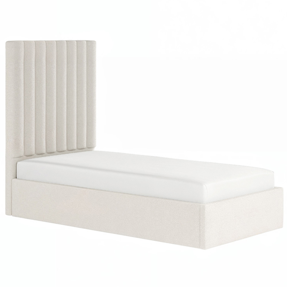 Flair Everley Single Cream Boucle Ottoman Bed Image 2