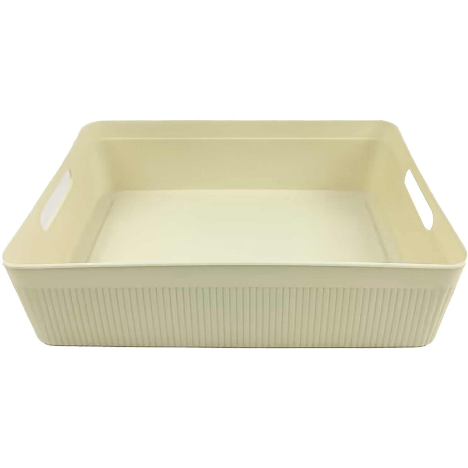 Stripe Storage Basket - Cream / Large Image 1