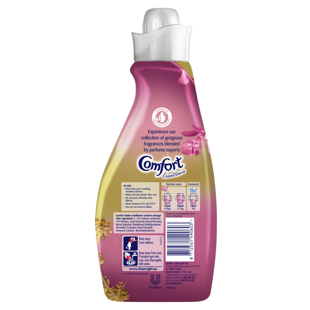 Comfort Honeysuckle and Sandalwood Fabric Conditioner 22 Washes 1.16L Image 2