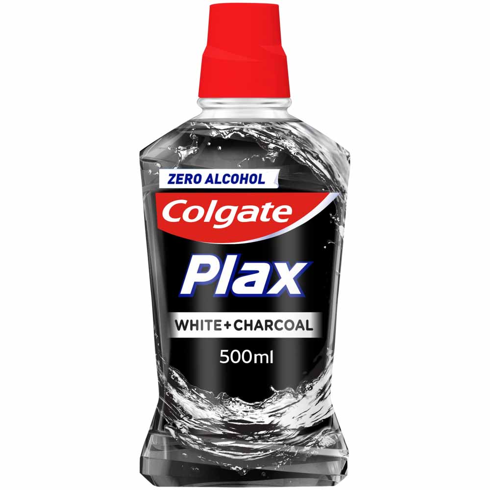 Colgate Plax White Charcoal Whitening Mouthwash 500ml Image 1
