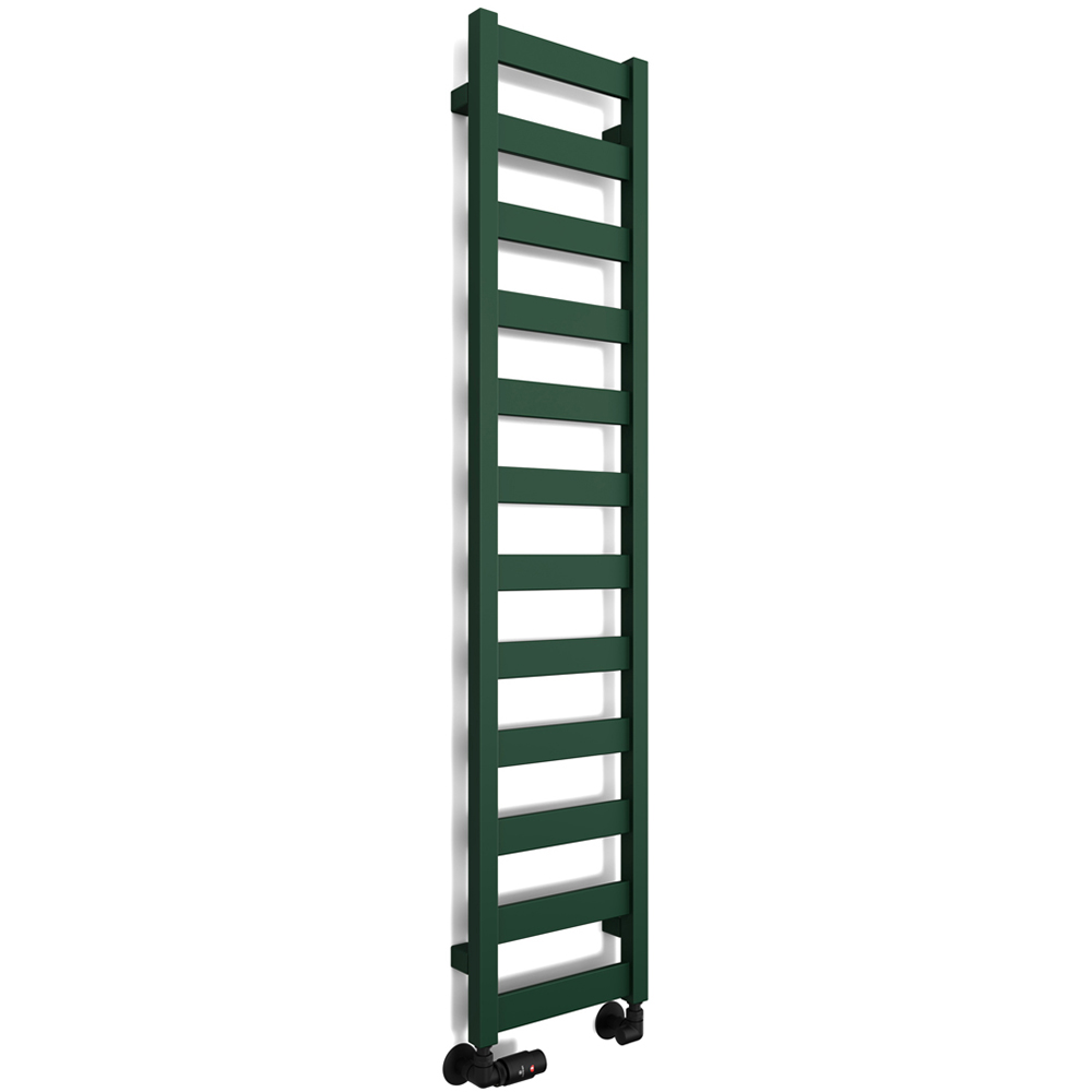 Terma Vivo Matt Green Heated Towel Rail 1215 BTU 1390 x 300mm Image 1