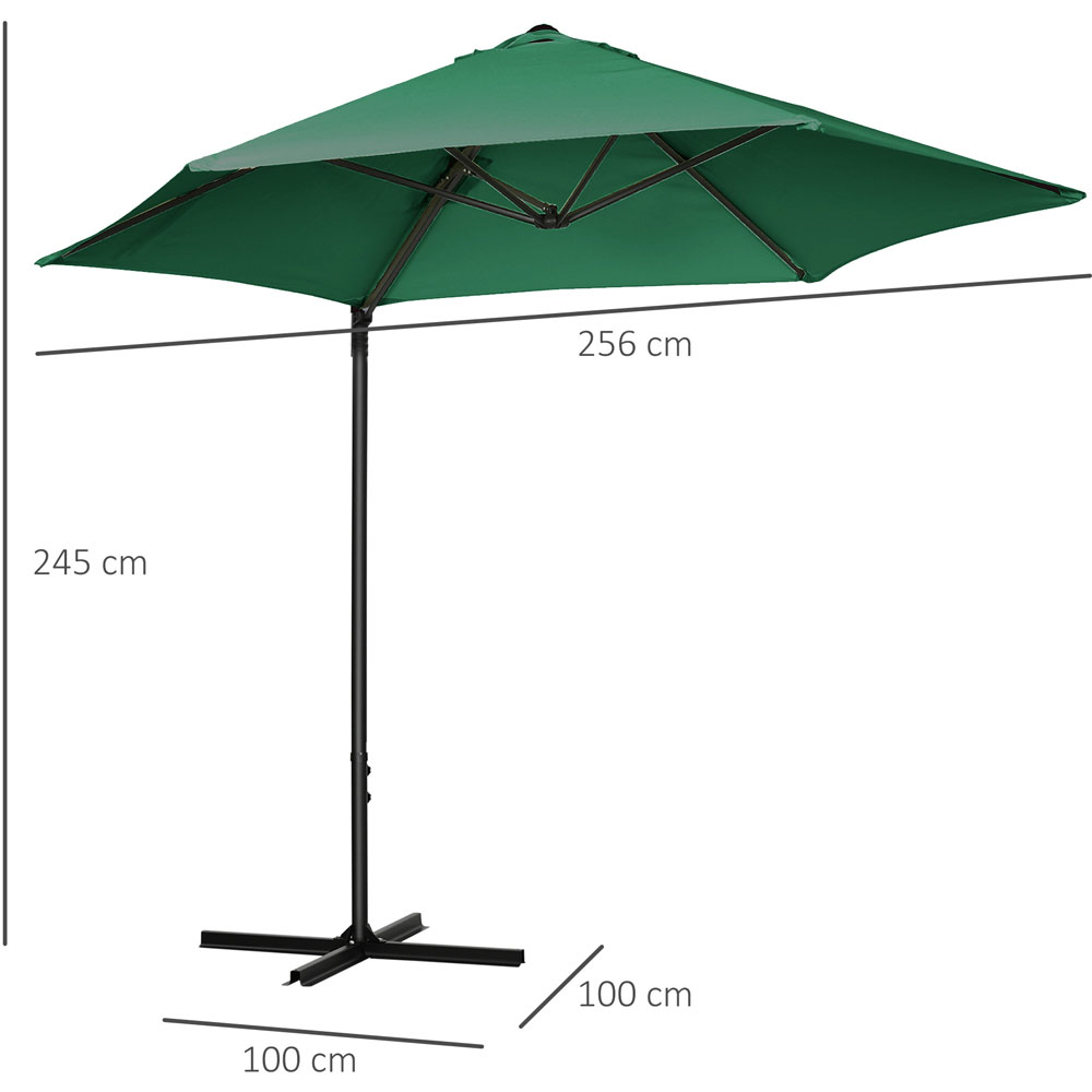 Outsunny Green Garden Parasol 2.5m Image 5