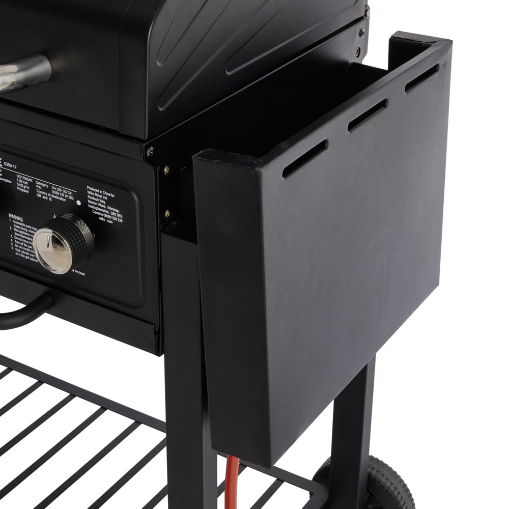 Wilko BBQ Charcoal/ Gas Grill Dual Fuel Image 5