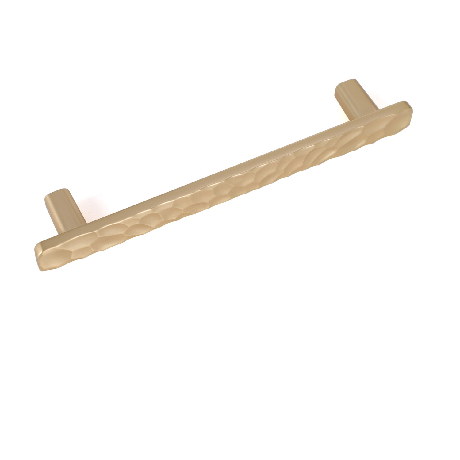 Pack of 2 Dalston Hammered Cabinet Handles Brushed Brass 128 mm Image 2