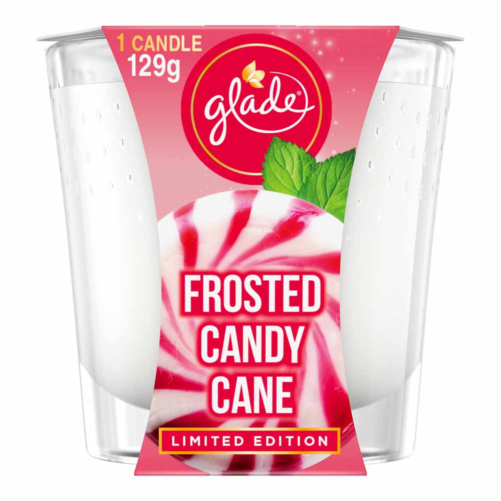 Glade Candle Frosted Candy Cane Air Freshener 129g Image 1
