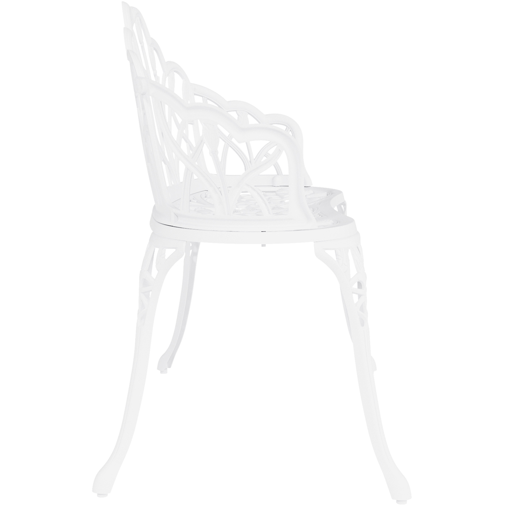 Charles Bentley Cast Aluminium Tulip Bench Image 4