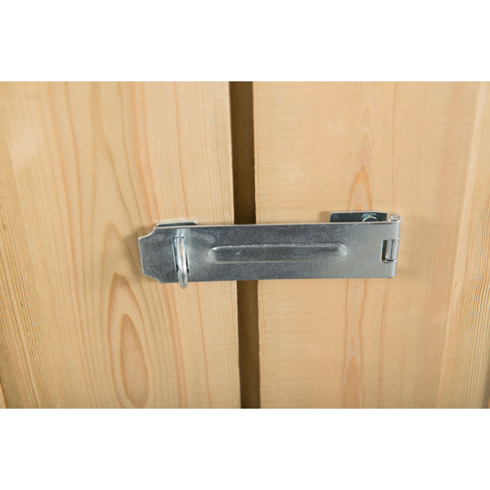 Forest Garden 4.3 x 3.5ft Double Door Pressure Treated Shiplap Pent Shed Image 5