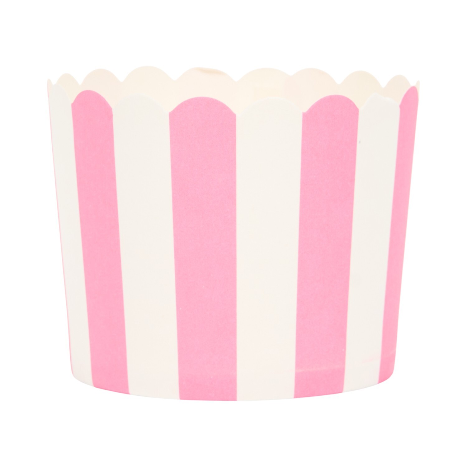 48 Piece Striped Cupcake Cases with Strawberry Picks Pink Image 4