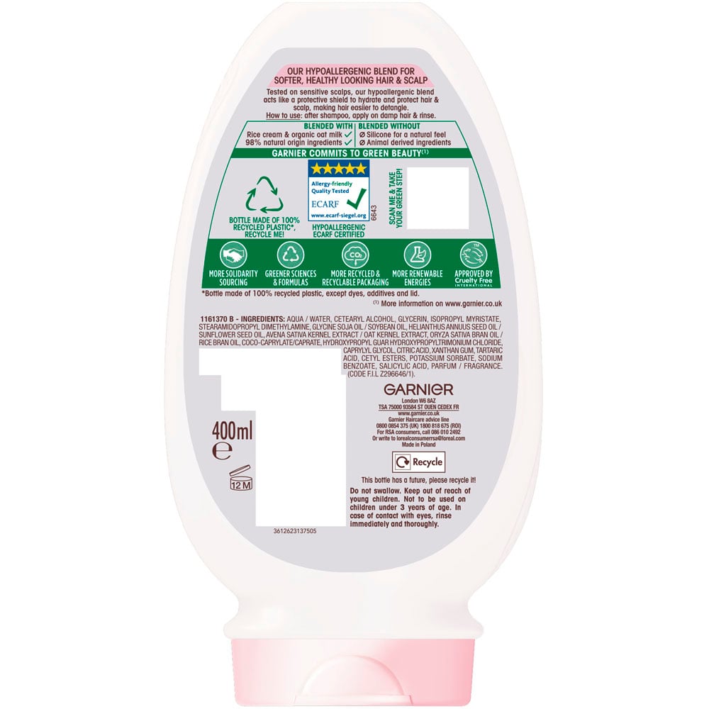 Garnier Ultimate Blends Oat Milk Scalp Conditioner Case of 6 x 400ml Image 5