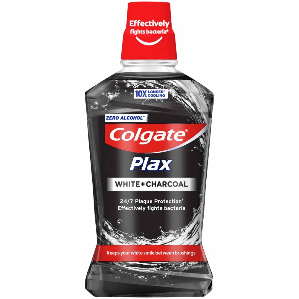Colgate Plax White Charcoal Whitening Mouthwash 500ml Image 2