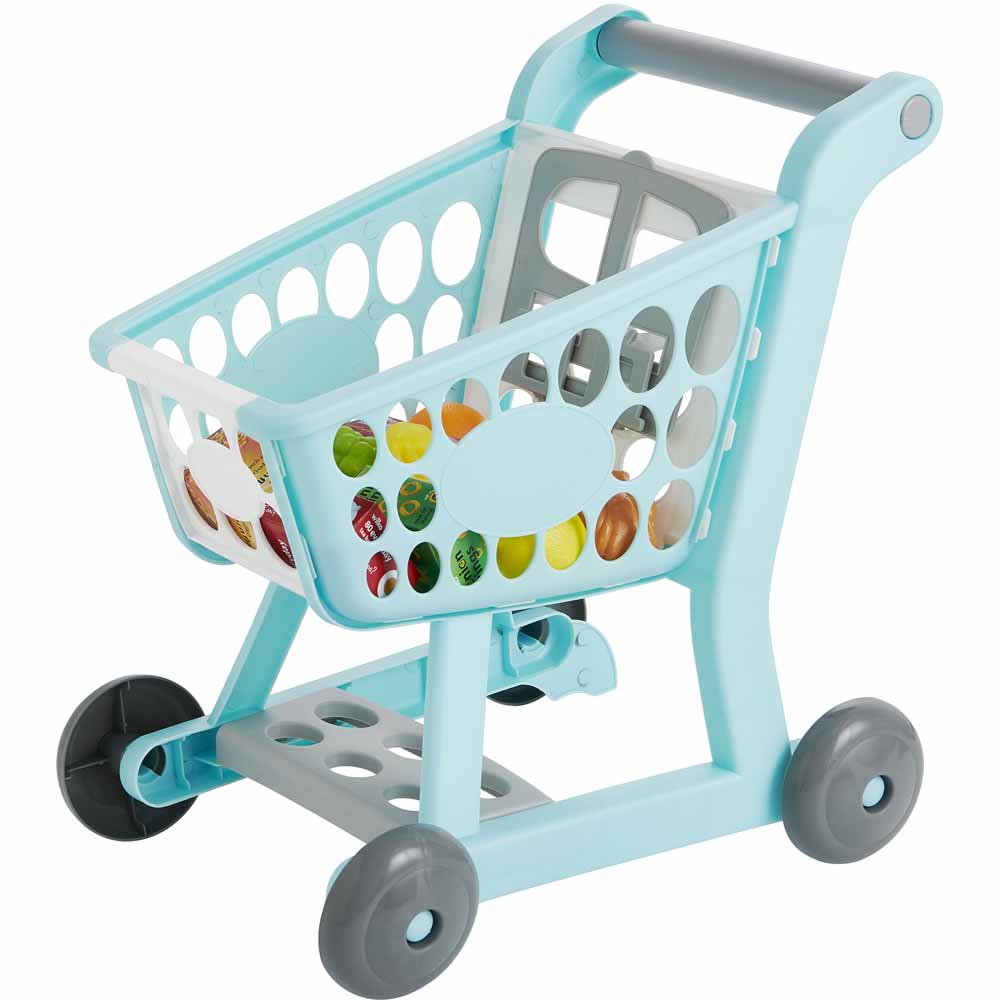 Wilko Let's Pretend Shopping Trolley Image 1