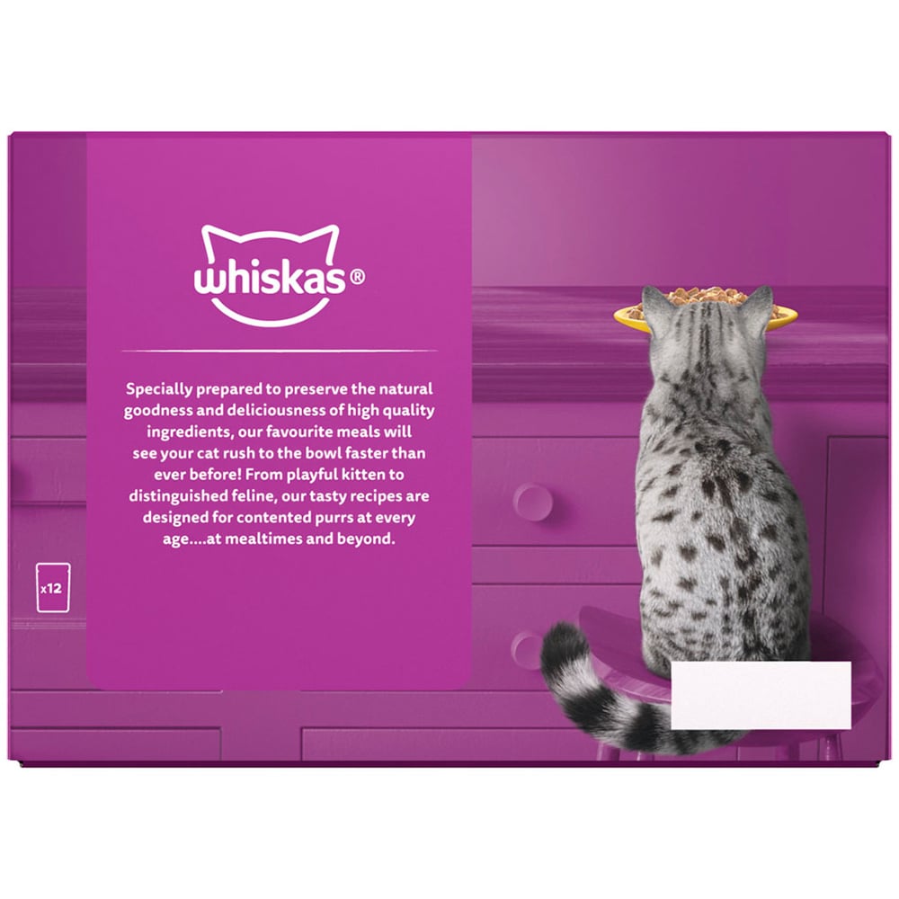 Whiskas Poultry in Jelly Adult Wet Cat Food Pouches 85g Case of 4 x 12 Pack Image 6