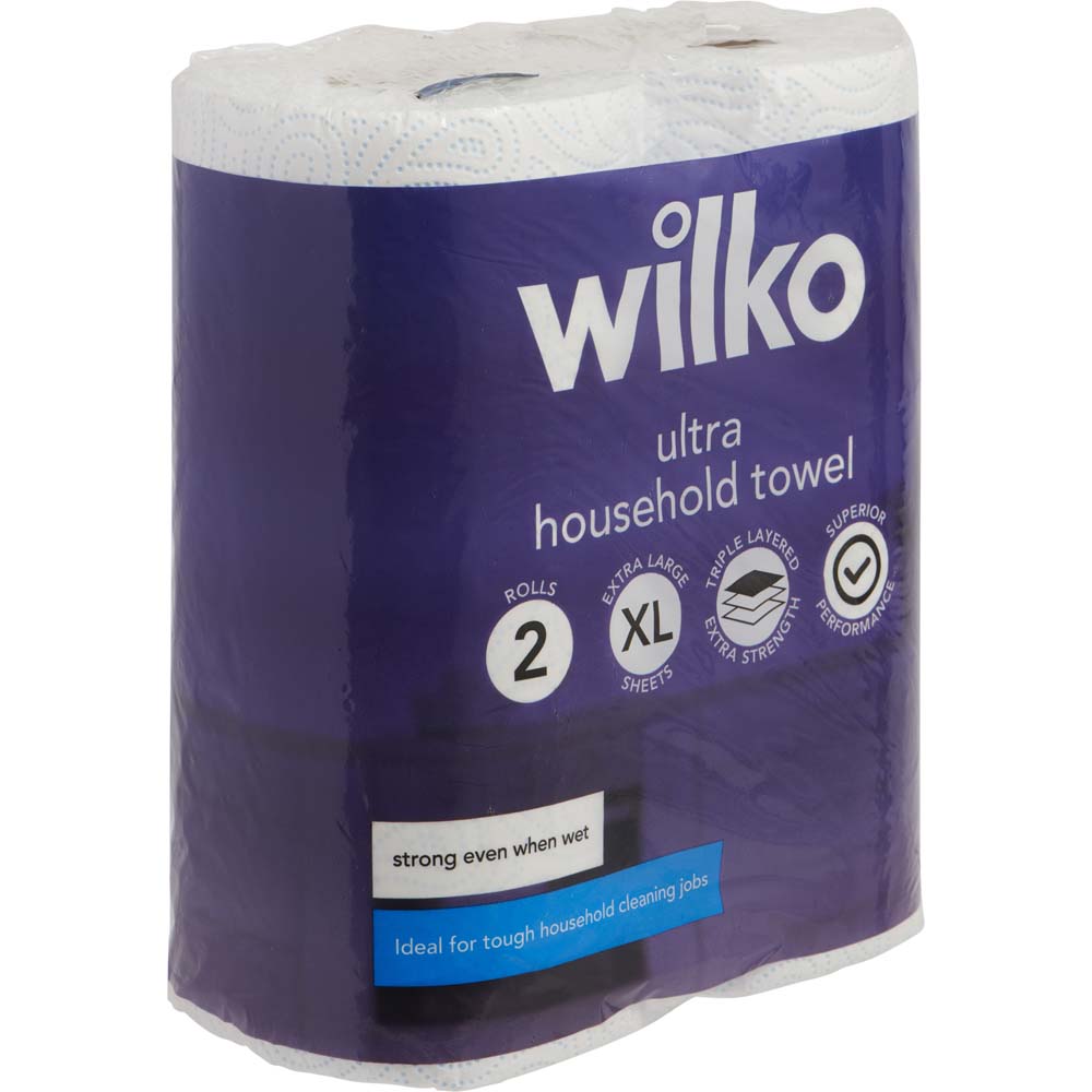 Wilko Ultra Household Towel 2 Rolls 3 Ply Image 2
