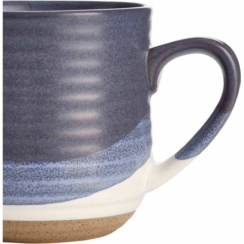 Wilko Dark Blue Artisan Speckled Dip Mug Image 3