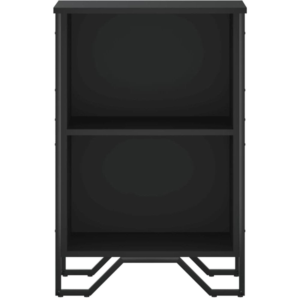 vidaXL 2 Shelf Black Bookcase Image 3