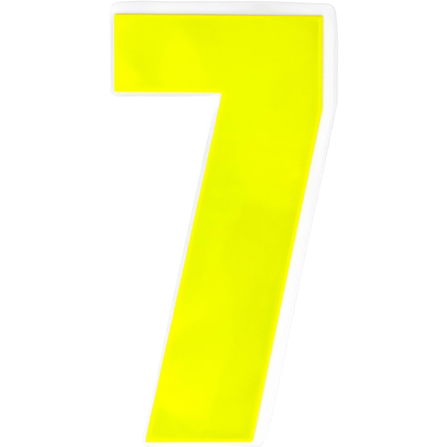 High Visibility Reflective Wheelie Bin Number Yellow 7 Image 2