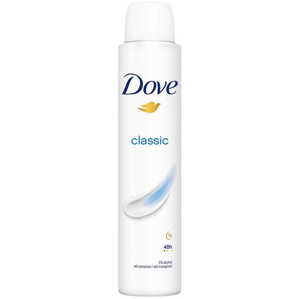 Dove Classic Sweat Protection Women Anti-Perspirant Deo 200ml 3 Pack Image 2