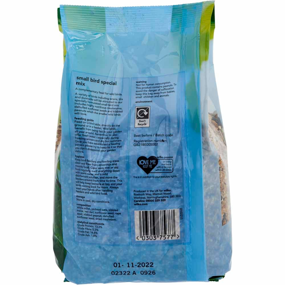 Wilko Wild Bird Special Mix Seed for Small Birds Case of 6 x 900g Image 4