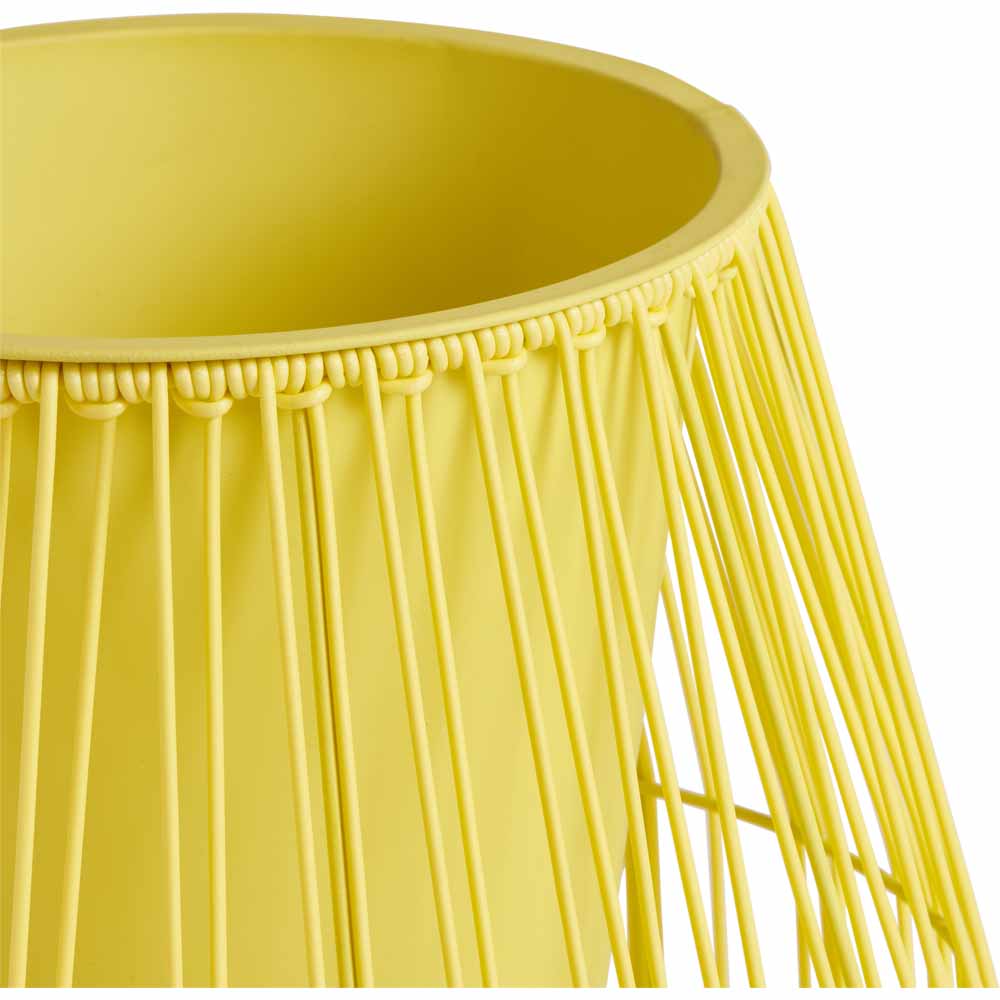 Wilko Yellow Rattan Planter 29.5cm Wilko