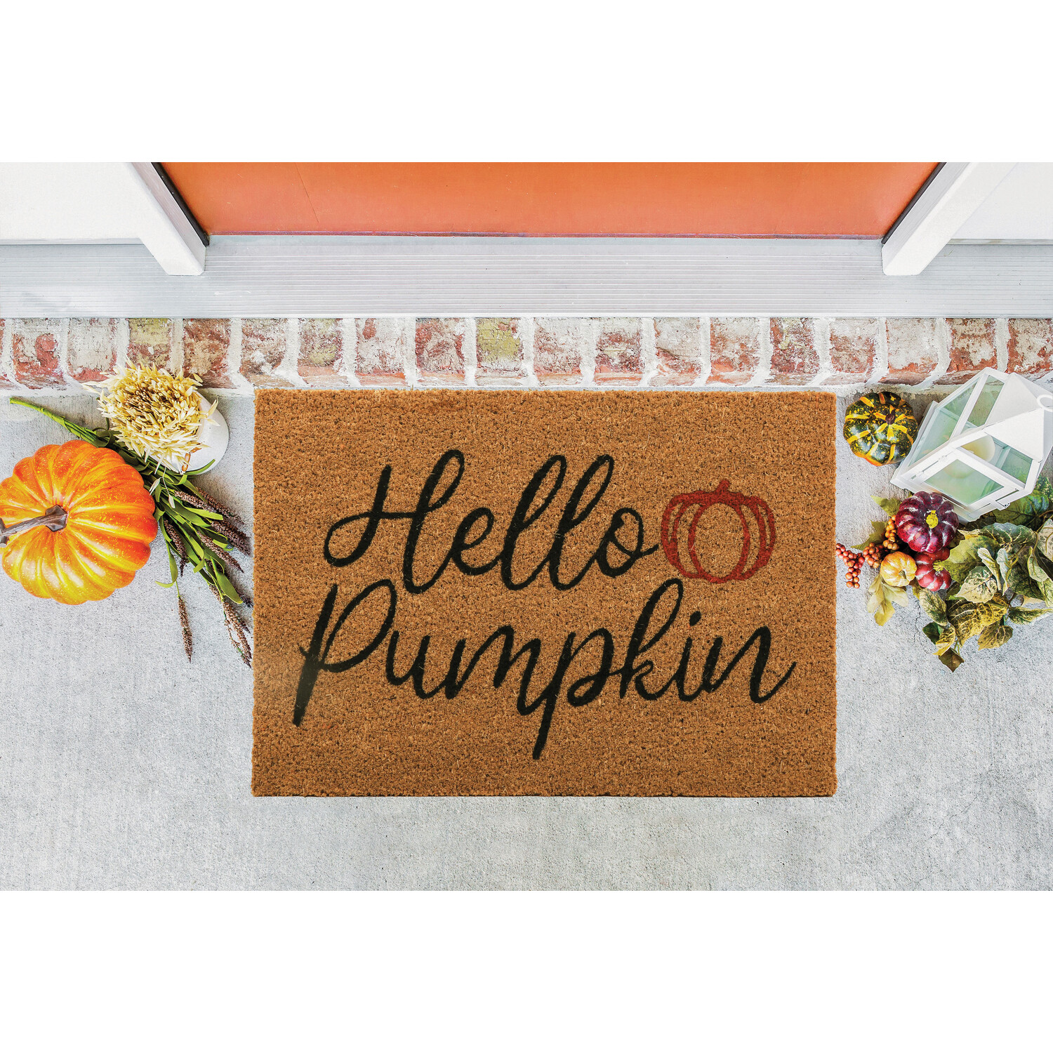 Autumn Printed Coir Door Mat Brown Image 2