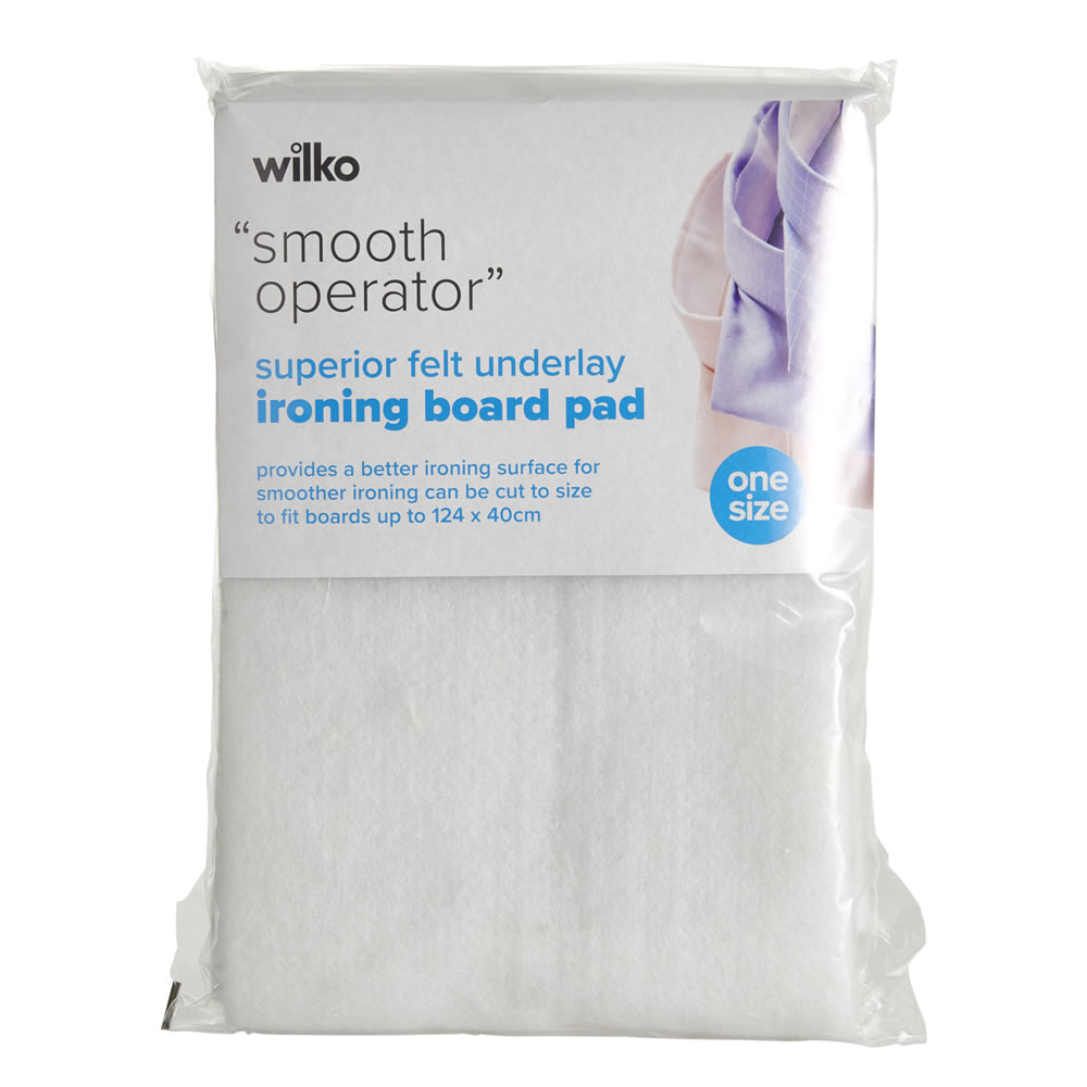 Wilko Large Felt Pad Ironing Board Cover 124 x 40cm Wilko