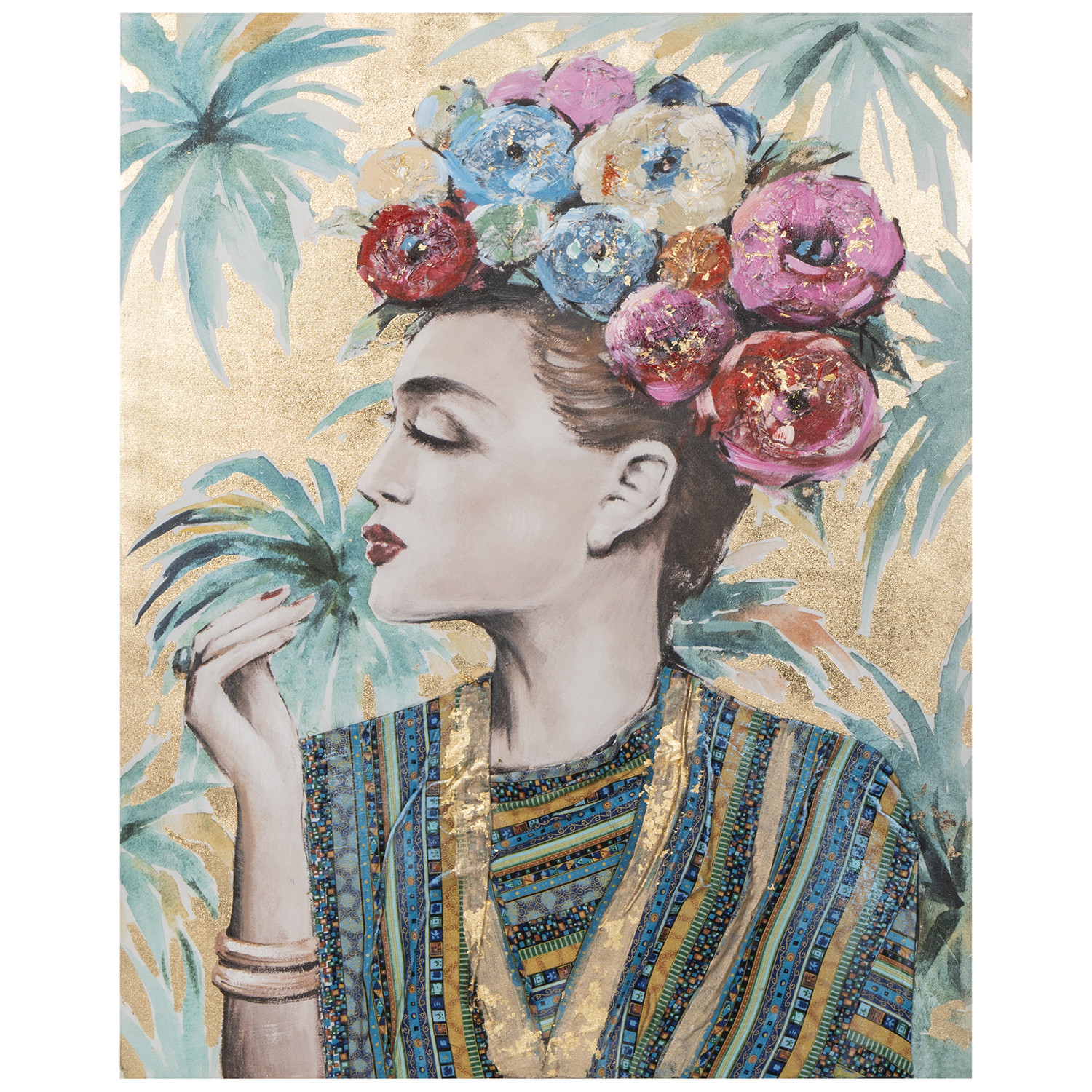 Flower Lady Portrait Wall Art Image 1