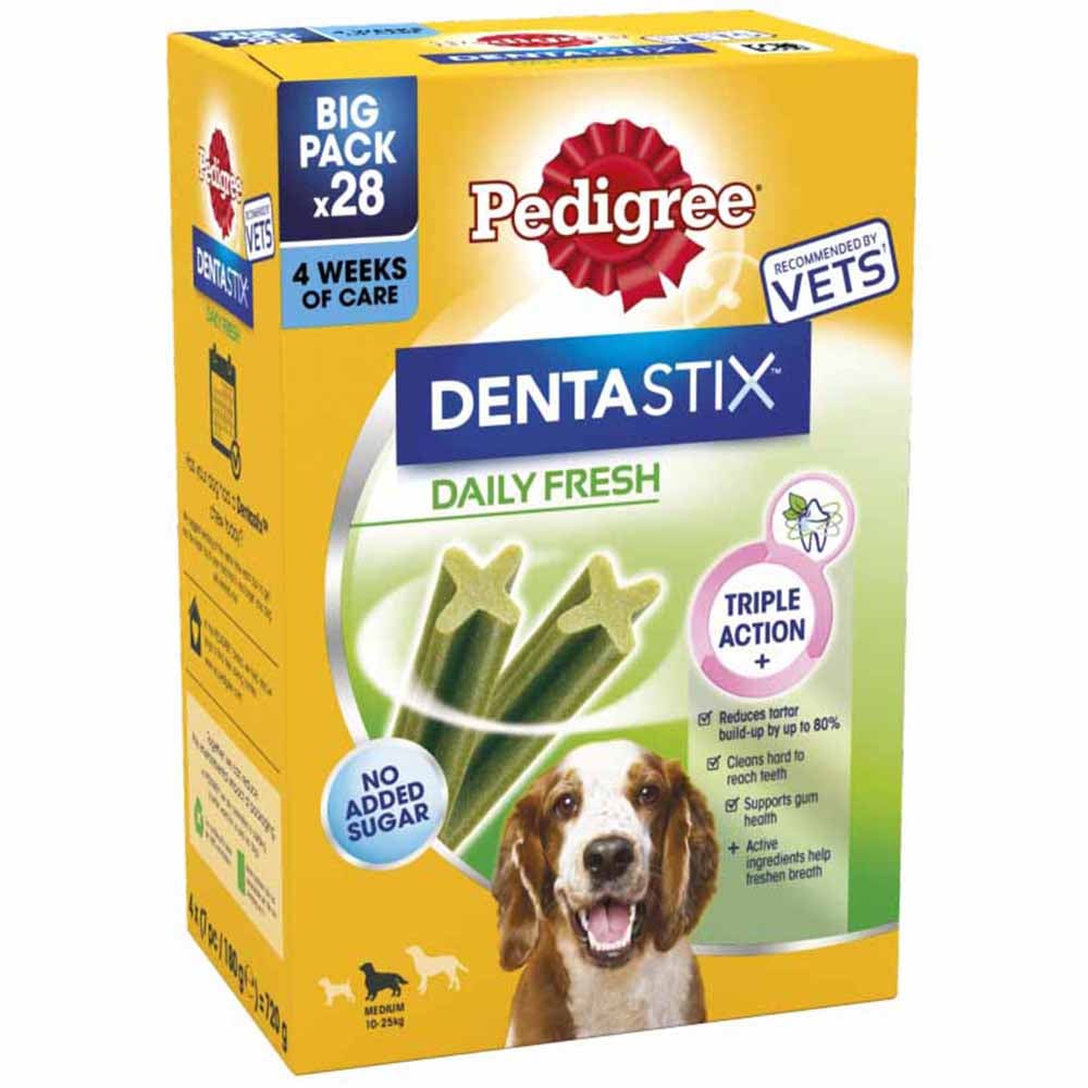 Pedigree Dentastix Daily Oral Care Medium Dog Treats 28 Pack Case of 4 Image 3