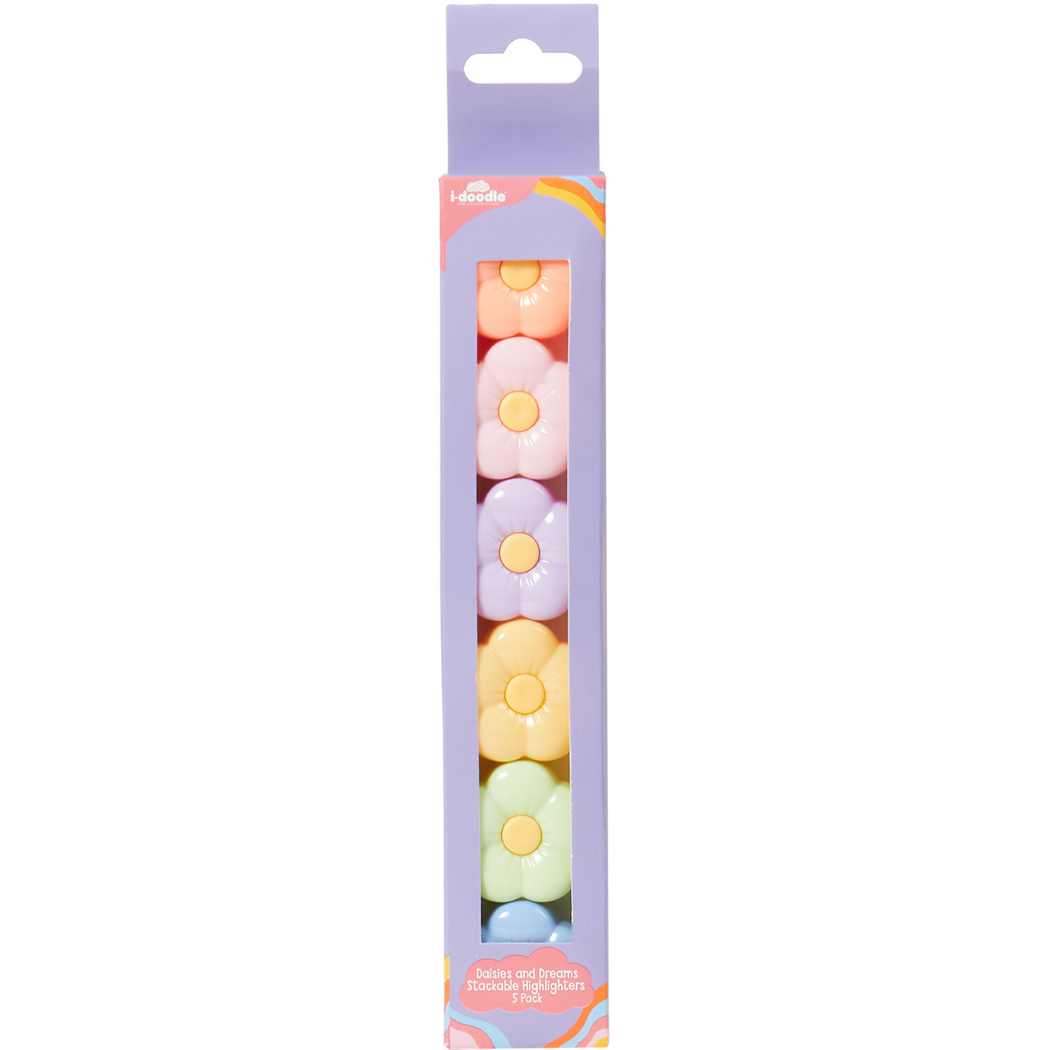 i-doodle Daisies and Dreams Stackable Highlighter 6 Pack Image 1