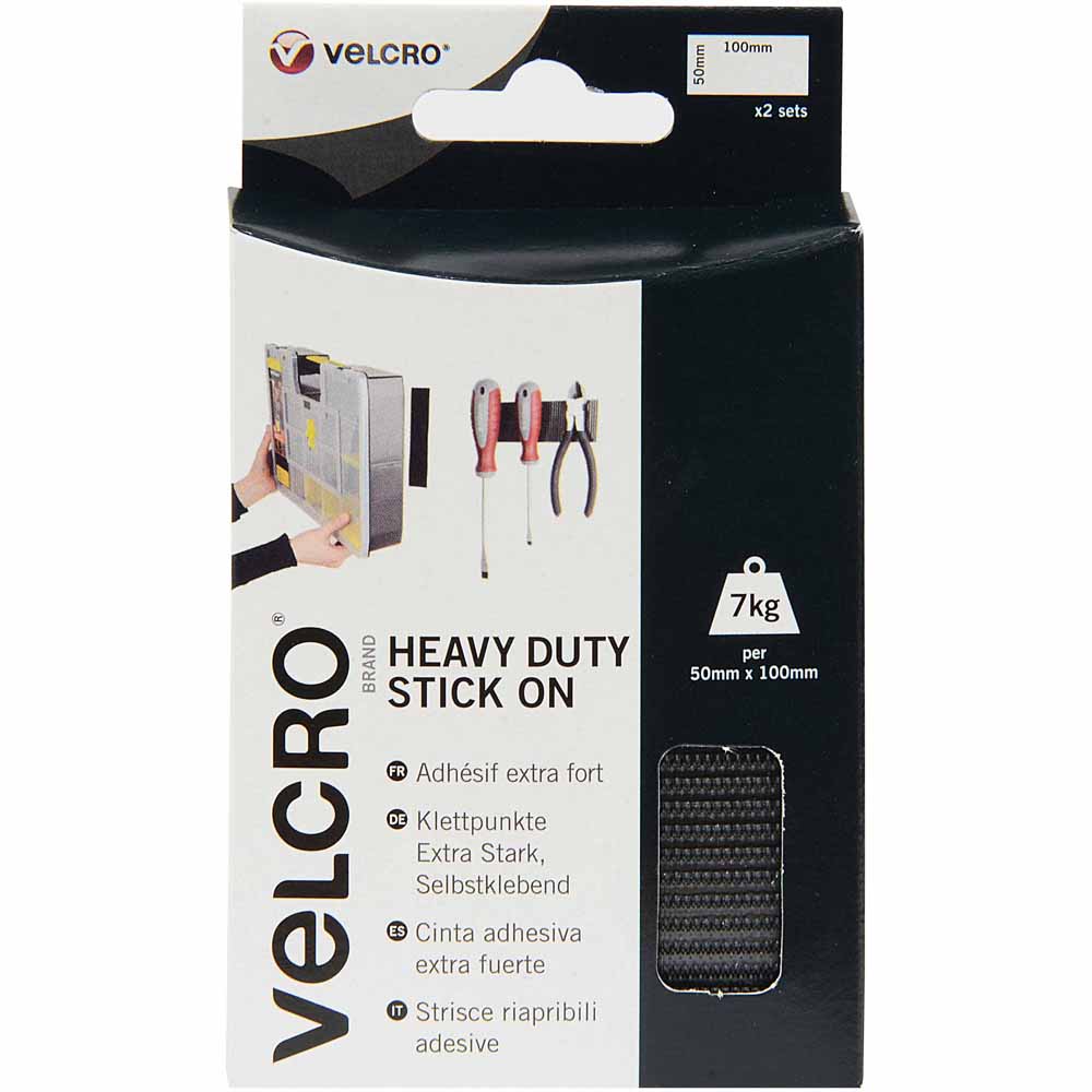 Velcro 50mm x 100mm Heavy Duty Strips Image 1