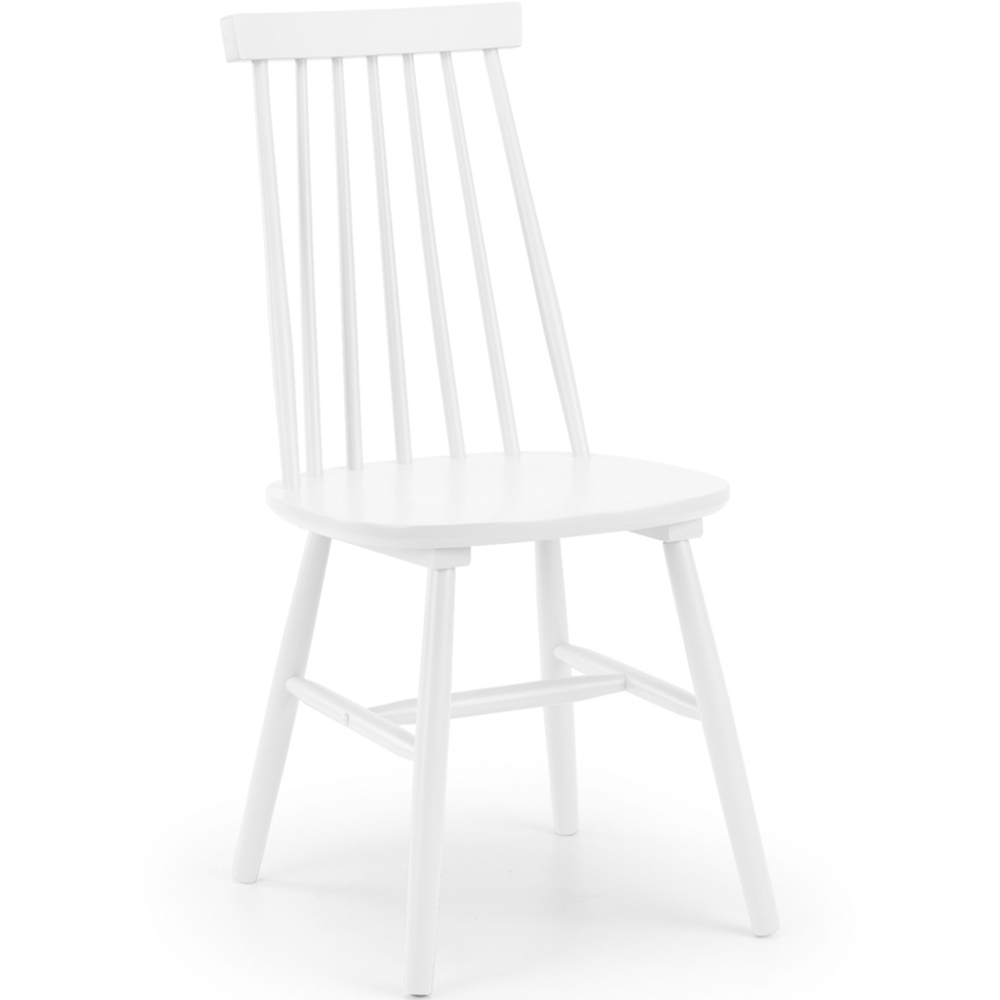 Julian Bowen Alassio Set of 2 White Dining Chair Image 3
