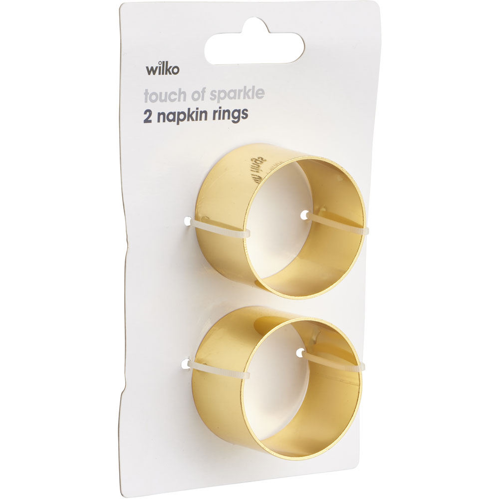 Wilko Gold Napkin Rings 2 Pack Wilko