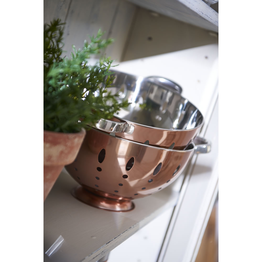 Wilko Copper Effect Colander Wilko