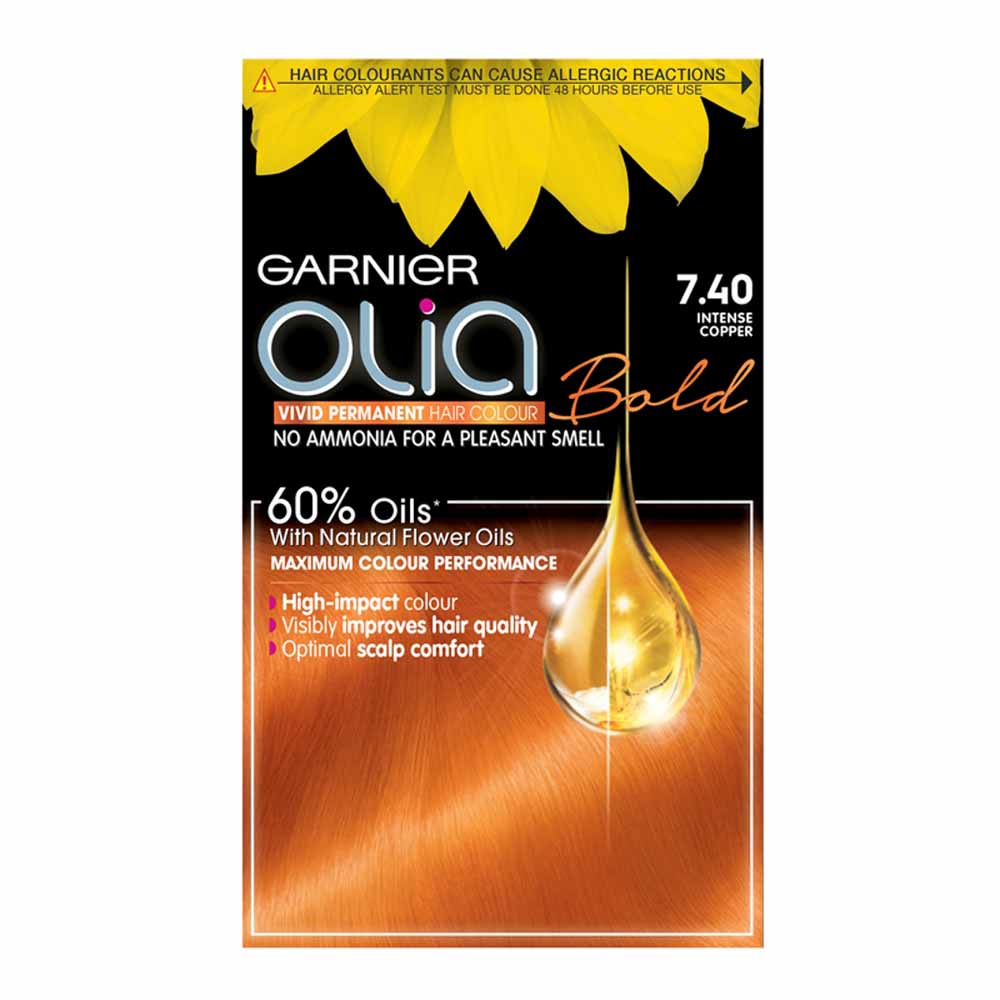 Garnier Olia 7.40 Intense Copper Permanent Hair Dye Image 1