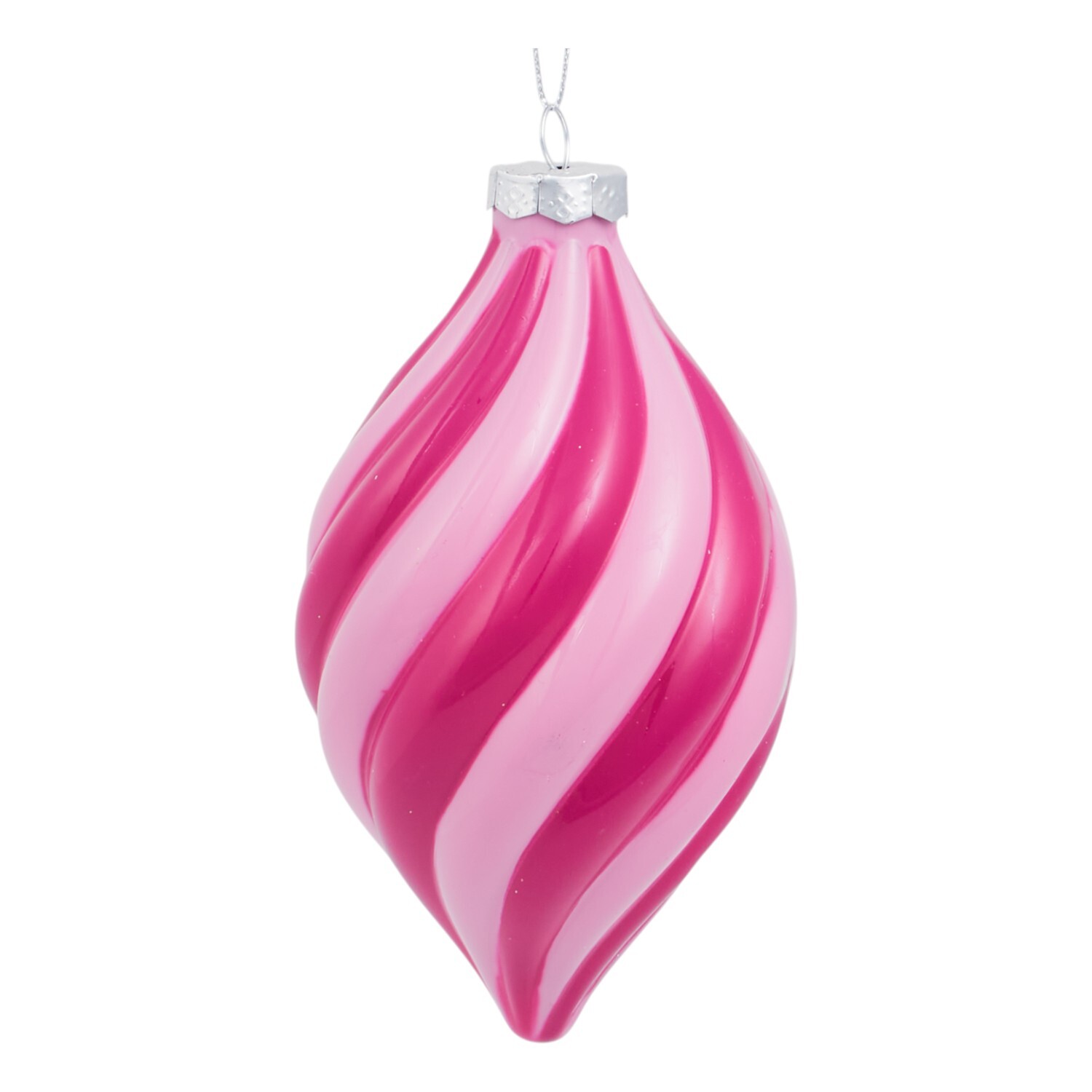 Two Tone Pink Swirl Bauble Image 2