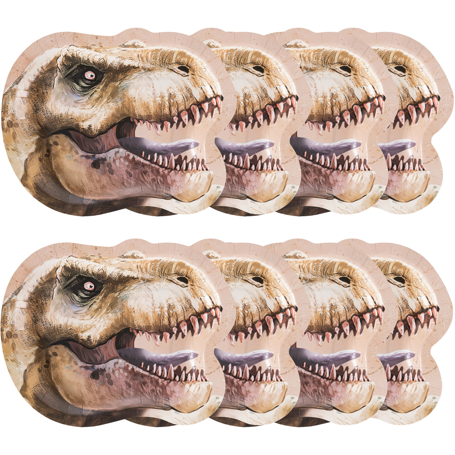 Pack of 8 Dinosaur Party Head Plates Image 4