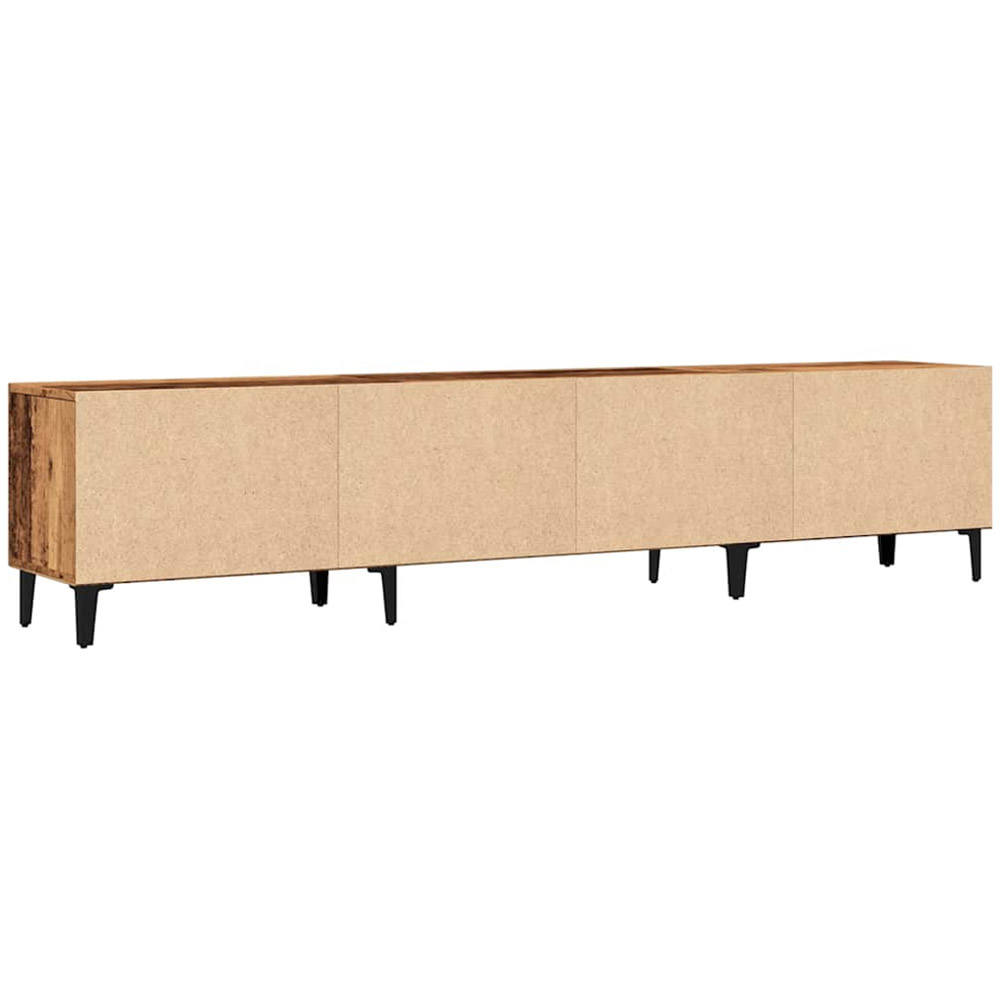 vidaXL 4 Door 2 Open Shelf Old Wood TV Cabinet Image 7